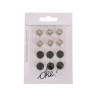 SACHET DE 6 / BOUTON PRESSION METAL A COUDRE 11 MM. 12 PCS